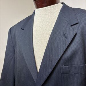 Pierre Cardin Suit Mens 46L Navy Wool Miltons Blazer & 36x32 Dress Pants USA VTG